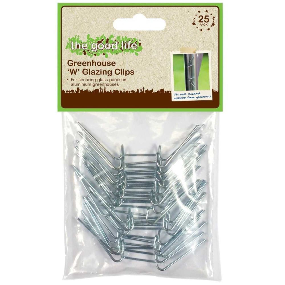 W Glasshouse Glazing Clips Pack 25