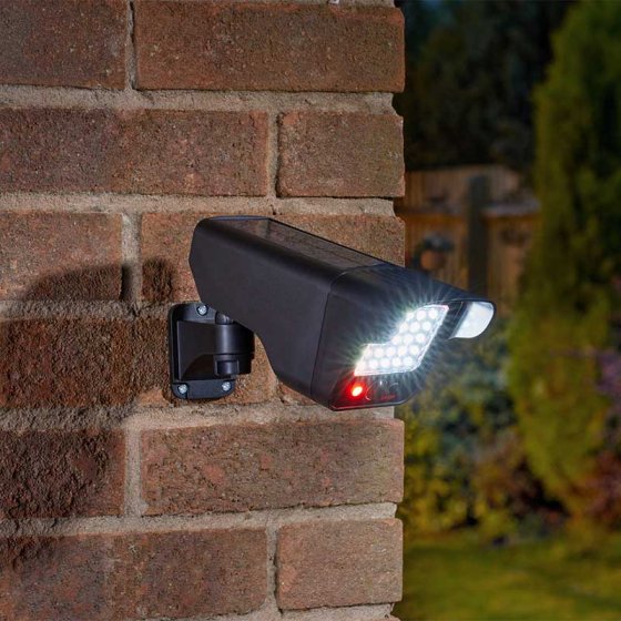 PIR Floodlight & Decoy Camera 280L with 280 lumens, 26 white LEDs, PIR sensor, wall-mountable security light – Keans