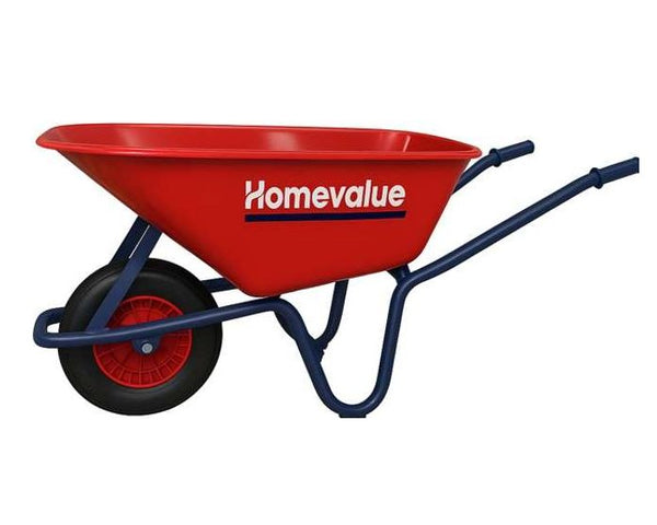 100L Red Homevalue PVC Garden Wheelbarrow Assembled Keans Claremorris