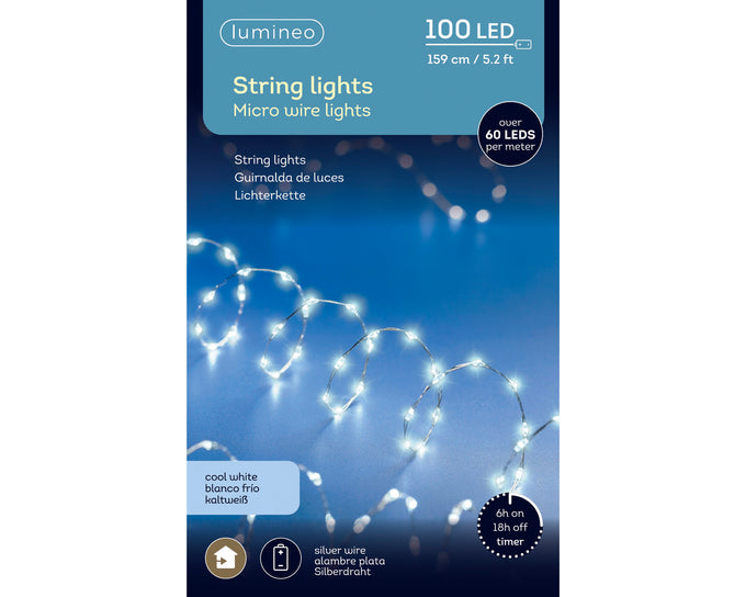 100 LED Extra Dense Micro Lights – Cool White – 1.59m Keans Claremorris