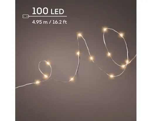 100 LED Micro String Lights – Classic Warm – 4.95m Keans Claremorris