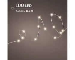 100 LED Micro String Lights – Warm White – 4.95m 