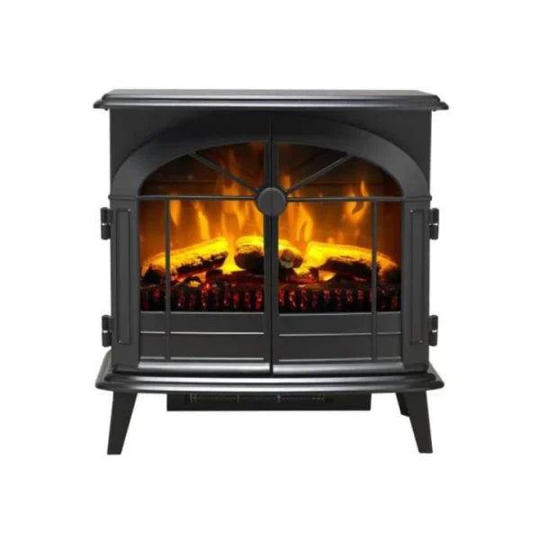 Dimplex Leckford Optiflame Electric Stove LEC20, 2kW heat, LED flame effect, remote control, matt black – Keans Claremorris