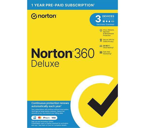Norton 360 Deluxe 1 Year AntiVirus - Image 1