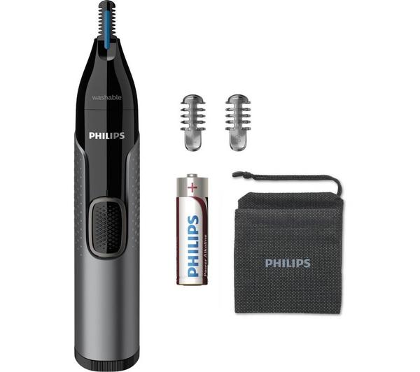 PHILIPS Series 3000 NT3650/16 Wet & Dry Nose, Ear & Eyebrow Trimmer, cordless, waterproof, with attachments – Keans