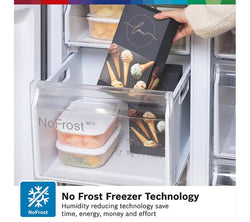 BOSCH KFN96VPEAG Inox fridge freezer, stainless steel finish, spacious design – available at Keans Claremorris.