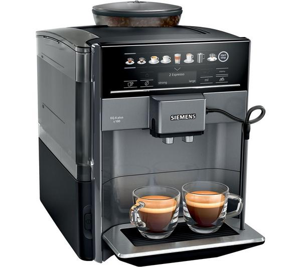 SIEMENS TE651209GB EQ6 S100 Titanium Bean to Cup Coffee Machine - Keans Claremorris