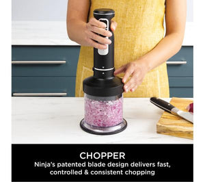 NINJA Foodi 3-in-1 CI100UK Hand Blender, Mixer & Chopper - Black