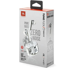 JBL Tune Flex True Noise Cancelling White Earbuds with Mic – Wireless Bluetooth Headphones | Keans Claremorris