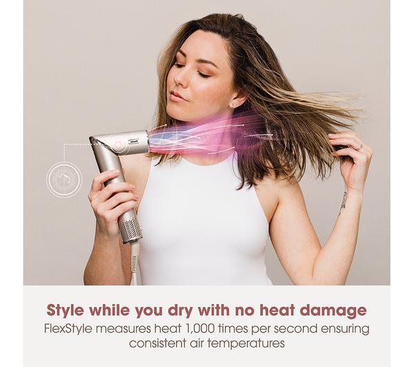 SHARK FlexStyle HD430SLUK 4-in-1 Air Styler & Hair Dryer in Stone – Straight & Wavy Hair Tool | Keans Claremorris
