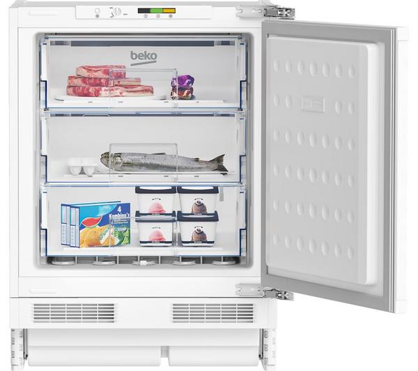 BEKO BSF4682 Integrated Undercounter Freezer with Fixed Hinge, energy-efficient, sleek design - Keans Claremorris