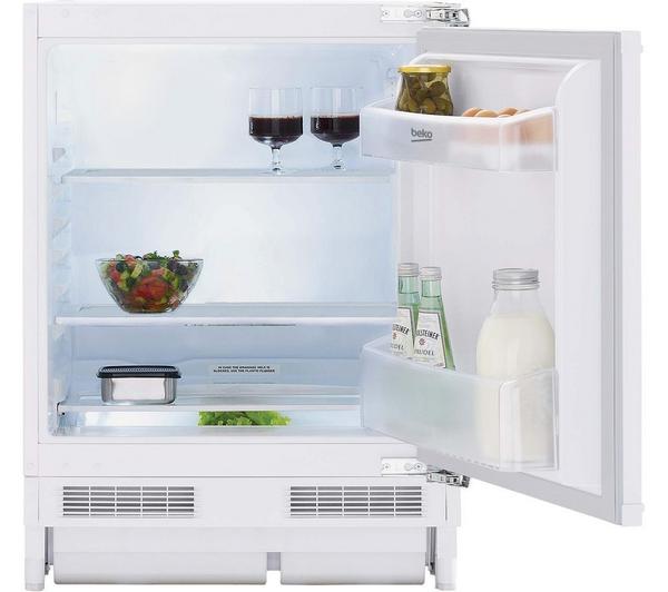 Beko Integrated Undercounter Fridge BLS4682, 130L capacity, reversible door, auto defrost, adjustable shelves – Keans