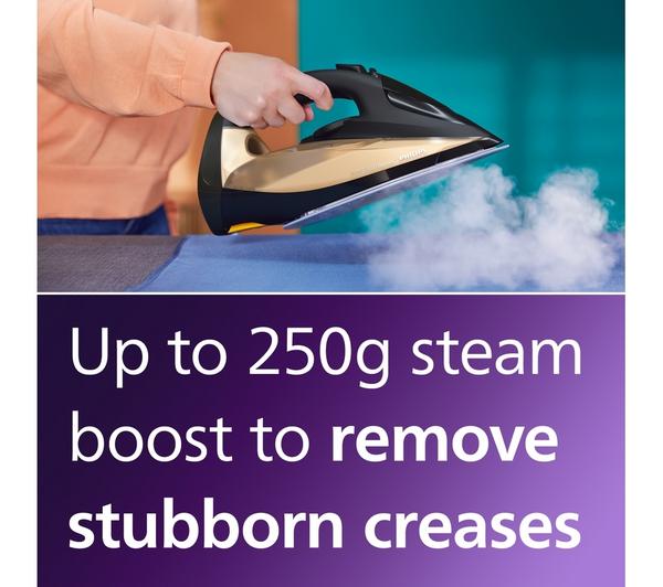 Philips Steamglide Elite Black/Gold Steam Iron 2800W | DST7040/80 - Image 3