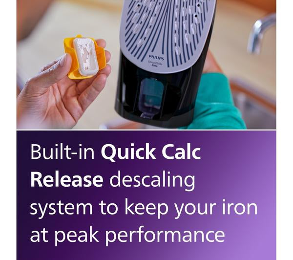 Philips Steamglide Elite Black/Gold Steam Iron 2800W | DST7040/80 - Image 5