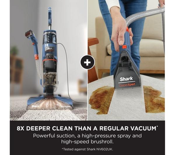 SHARK CarpetXpert EX150UK Upright Carpet Cleaner in Navy - powerful deep cleaning, easy to use | Keans Claremorris