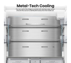 HISENSE PureFlat RF815N4SESE Smart Fridge Freezer in Stainless Steel, energy-efficient, available at Keans Claremorris