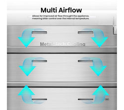 HISENSE PureFlat RF815N4SESE Smart Fridge Freezer in Stainless Steel, energy-efficient, available at Keans Claremorris