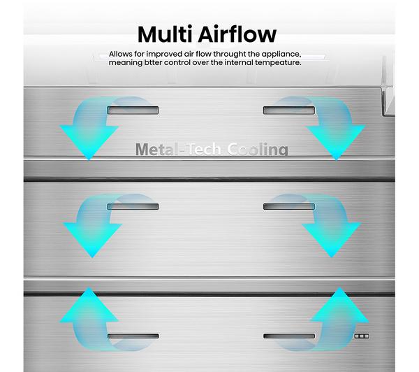 HISENSE PureFlat RF815N4SESE Smart Fridge Freezer in Stainless Steel, energy-efficient, available at Keans Claremorris