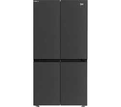 Beko GN446224V American Style Fridge Freezer 433L, NeoFrost No Frost, HarvestFresh, Water & Ice Dispenser, Black Steel -