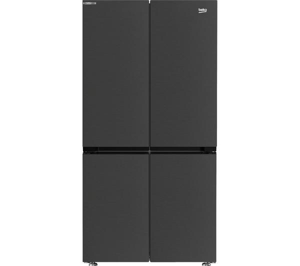 Beko GN446224V American Style Fridge Freezer 433L, NeoFrost No Frost, HarvestFresh, Water & Ice Dispenser, Black Steel -