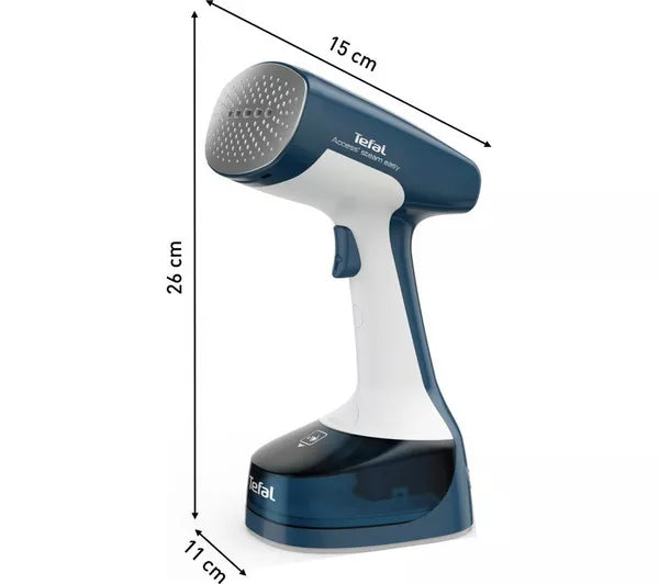 Tefal Handheld Steamer for quick wrinkle removal, compact design – available at Keans Claremorris store.
