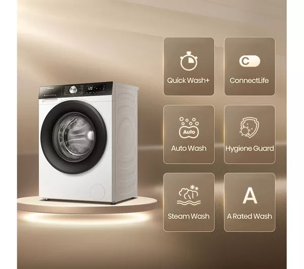 Hisense 8Kg Freestanding Washing Machine - White - Image 3