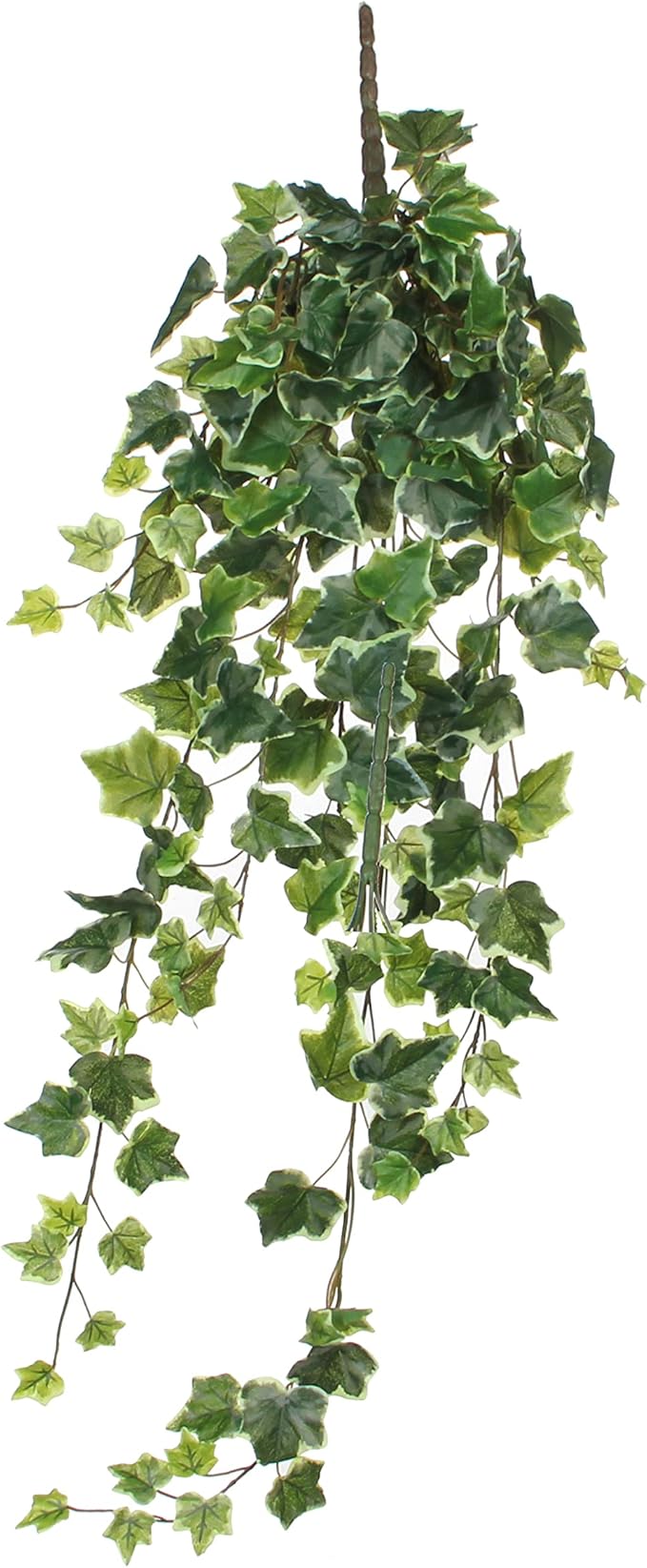 Artificial ivy hanging plant with green variegated leaves, 86 cm long, cascading naturally.