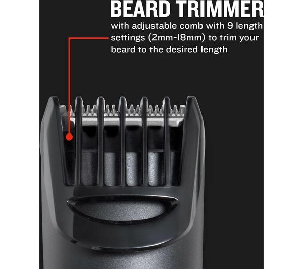 REMINGTON The Works MB905 6-piece Beard Trimmer Kit - Black & Grey - Image 4