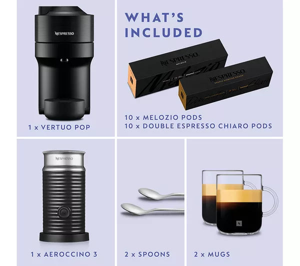 DeLonghi Nespresso Vertuo Pop Bundle Black ENV90.BAE - Image 3