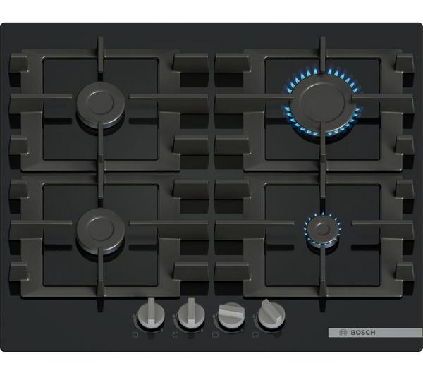 Bosch Series 4 60cm Gas Hob Tempered Glass Black