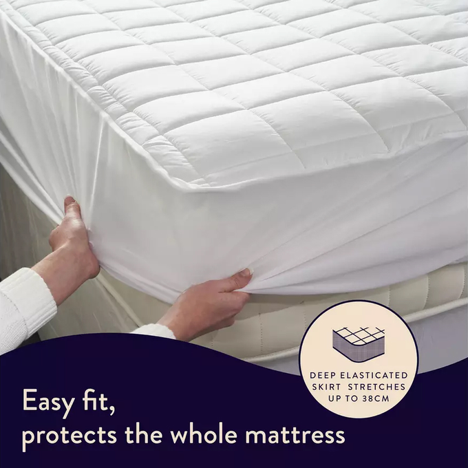 Dreamland Super King Dual Control Mattress Protector, waterproof and breathable, available at Keans Claremorris.