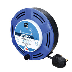 10 Mtr 10 AMP 2 Socket Cassette Reel cable reel by Keans Claremorris, portable power extension for home and work use.