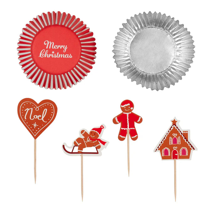 Tala Christmas Cupcake Cases and Toppers - Gingerbread - Image 2
