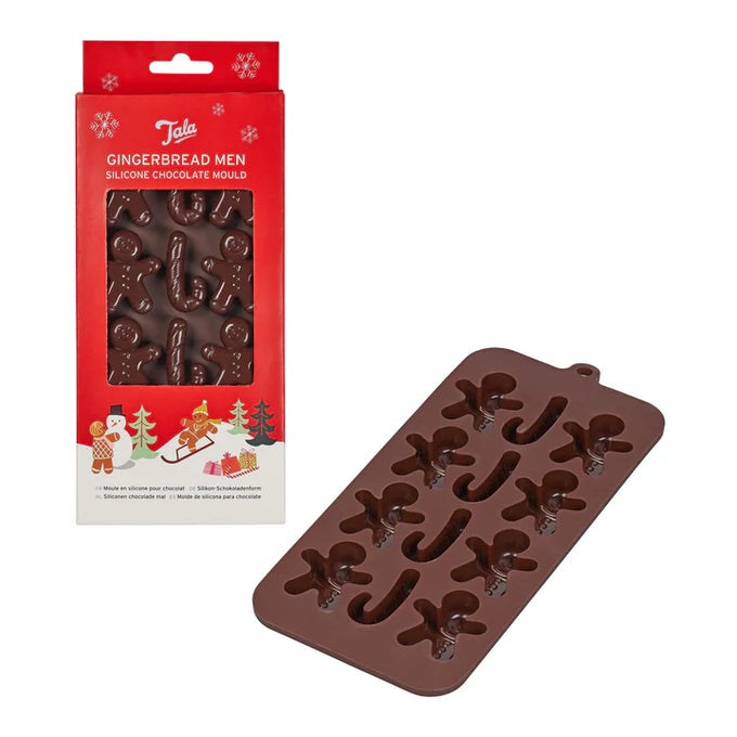 Tala Christmas Silicone Chocolate Moulds - Gingerbread Men & Candy Canes - Image 2