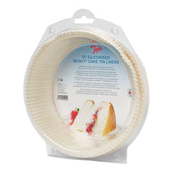 Tala 50 Siliconised 18cm Cake Tin Liners
