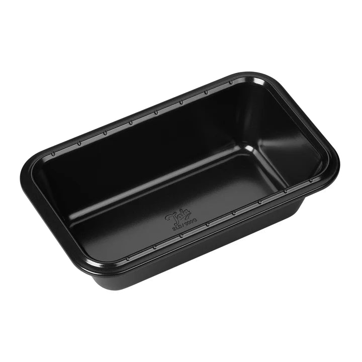 Tala Eclipse black non-stick 2lb loaf tin with measurement markings inside and rounded edges