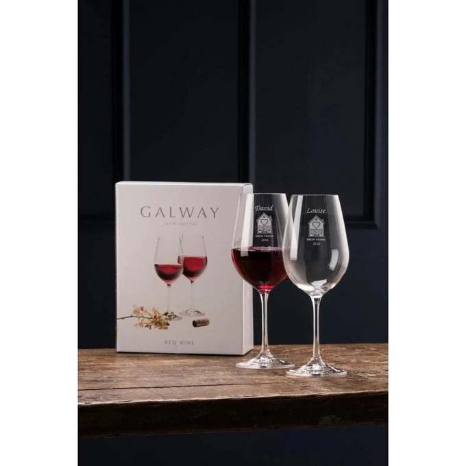 Galway Crystal Elegance Red Wine Pair glasses set – premium quality, stylish design | Keans Claremorris