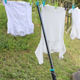 2.5m Heavy Duty Clothes Line Prop with V-hook, adjustable height, steel build for sag-free drying – Keans Claremorris.
