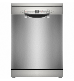 Bosch Series 2 60cm freestanding dishwasher in Silver Inox, 14 place settings, Home Connect, ExtraDry - Keans Claremorris