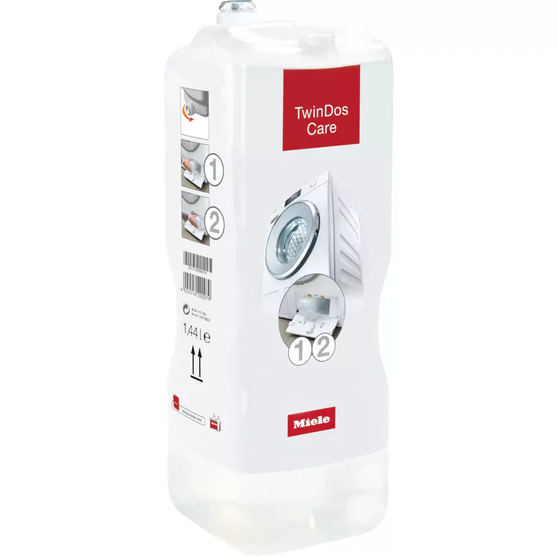 Miele TwinDos Care Cleaning Agent for W1 machines, cleans dispenser lines, 5 cycles, available at Kean’s Claremorris. –