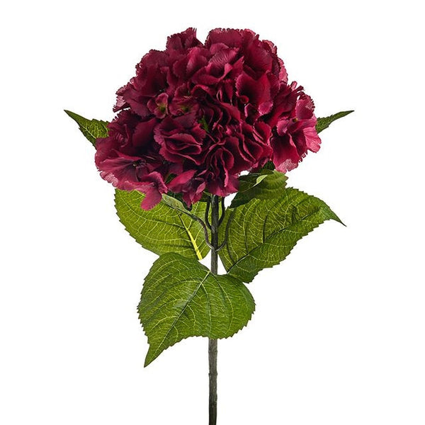 Olivia Hydrangea Stem - Burgundy 67cm