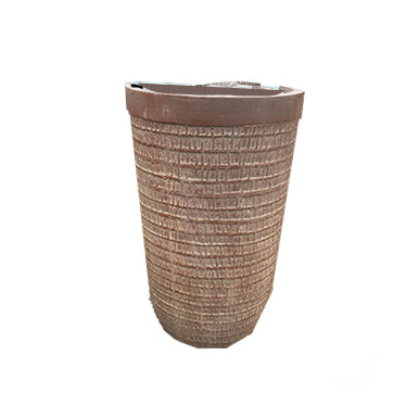Tall Brown Round Pot 78.5cm H x 43.5cm D, stylish home décor by Keans Claremorris