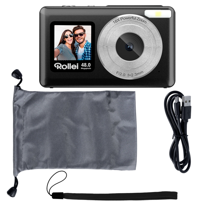 Rollei Compactline Digital Camera 48MP 4K – Black | 12096 - Image 4