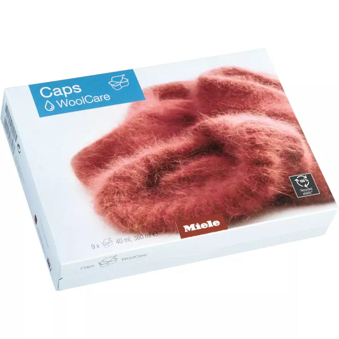 Miele WoolCare Caps Detergent for Wool & Delicates, Pack of 9, gentle cleaning – available at Keans Claremorris