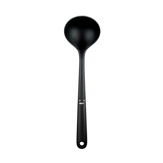 Oxo Nylon Ladle with heat-resistant head, long sturdy neck, comfortable grip, ideal for soups and non-stick cookware - Keans