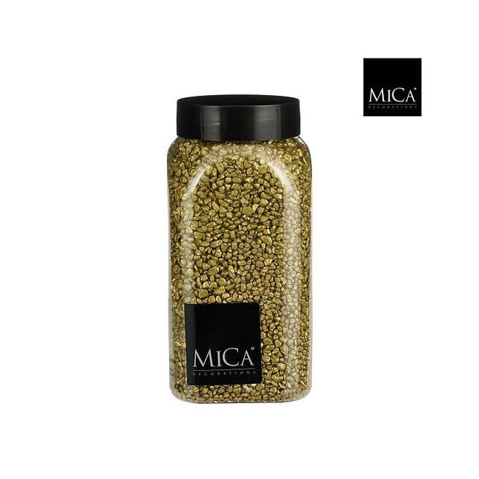 Gold granulate decorative stones 650ml jar, 2-3mm, ideal for DIY, fillers, candles, plant pots – Keans Claremorris
