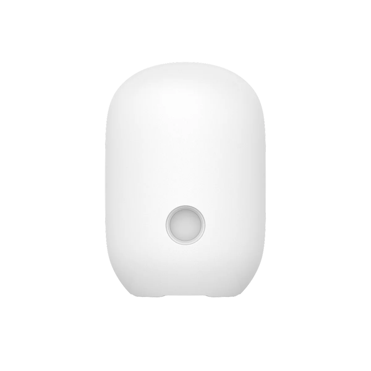White EufyCam C35 security camera shown from the front with a circular lens near the bottom center.