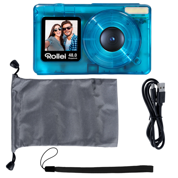 Rollei Compactline Digital Camera 48MP 4K – Blue Clear | 12098 - Image 4