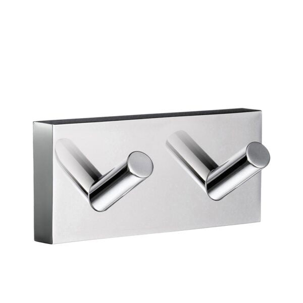 Smedbo Home Round - Double Towel Hook - Image 1