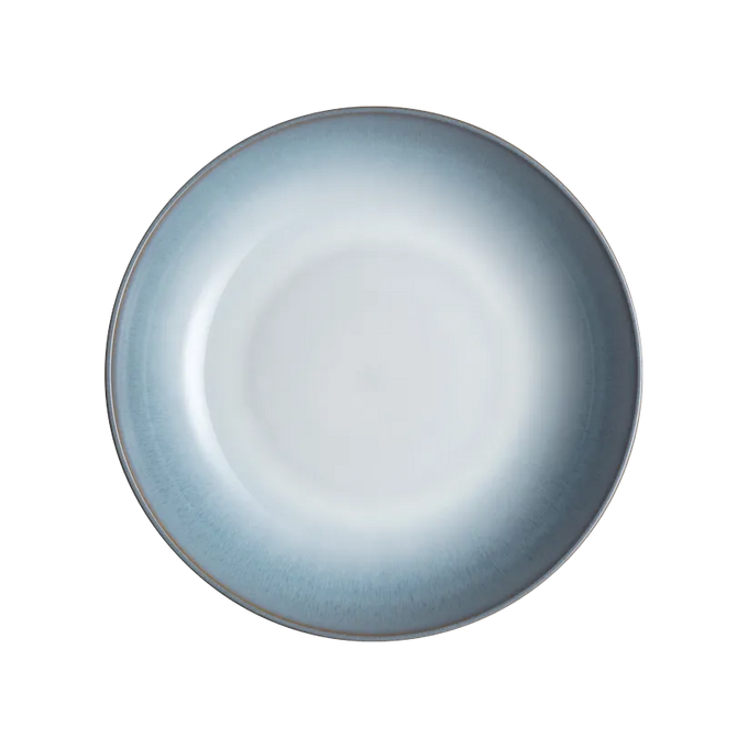 Denby Azure Haze Pasta Bowl with blue glaze, durable stoneware, perfect for pasta dishes – available at Keans Claremorris.